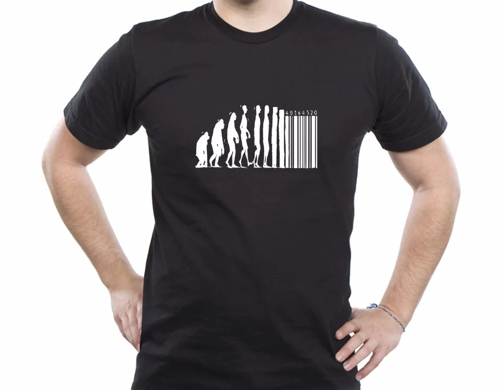 T Shirts Human Evolution Banksy Mankind Monkey Barcode Capitalism Anarchy Tee shirt Design Website |