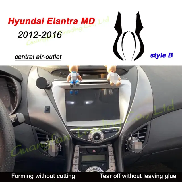 For Hyundai Elantra MD 2012-2016 Car-Styling 3D/5D Carbon Fiber Car  Interior Center Console Color Molding Sticker Decals Parts - AliExpress