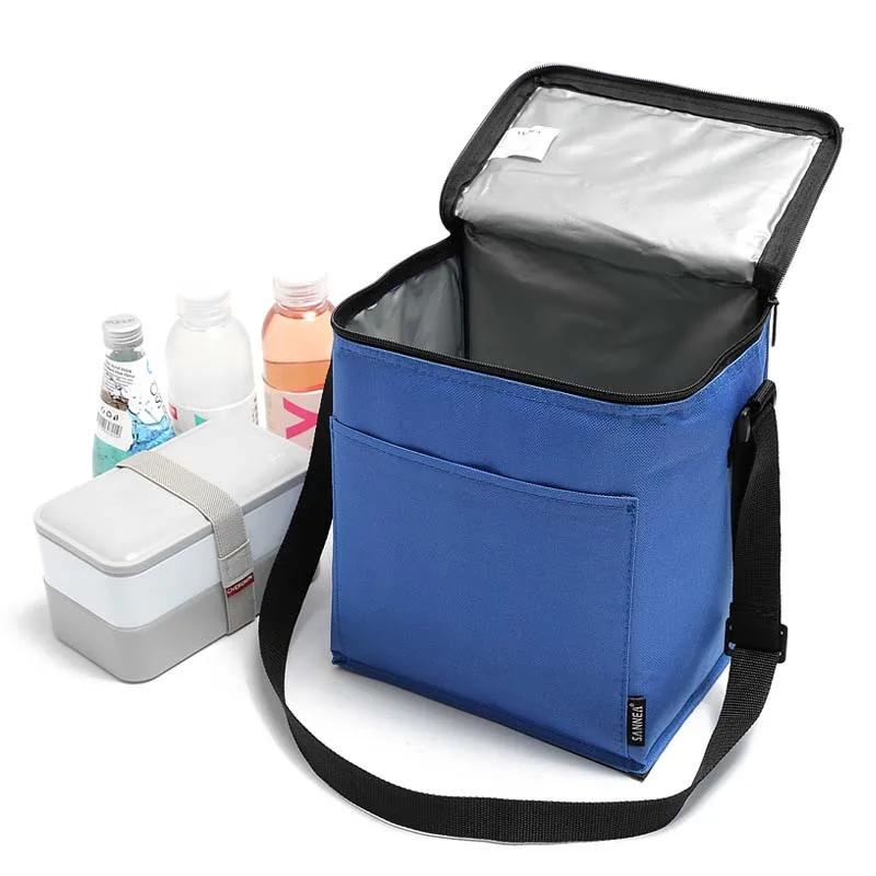 10л Портативная сумка для обеда, термальная коробка для пикника, упаковка для льда, еды, напитков, вина, свежая изолированная сумка-холодильник на плечо, держатель для банок, крутая сумка