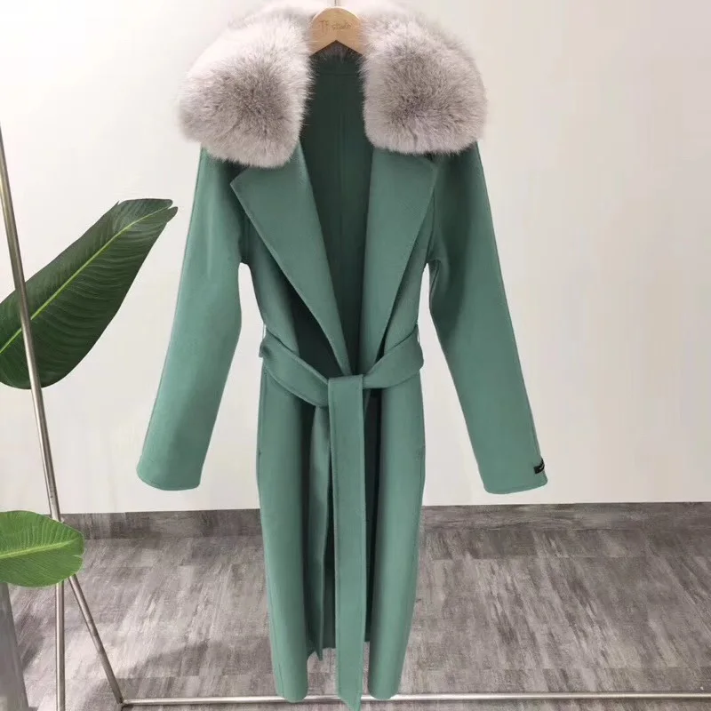 Высококачественная свободная уличная одежда, ветрозащитное кашемировое шерстяное пальто, женское Элегантное повседневное удобное манто Femme Hiver