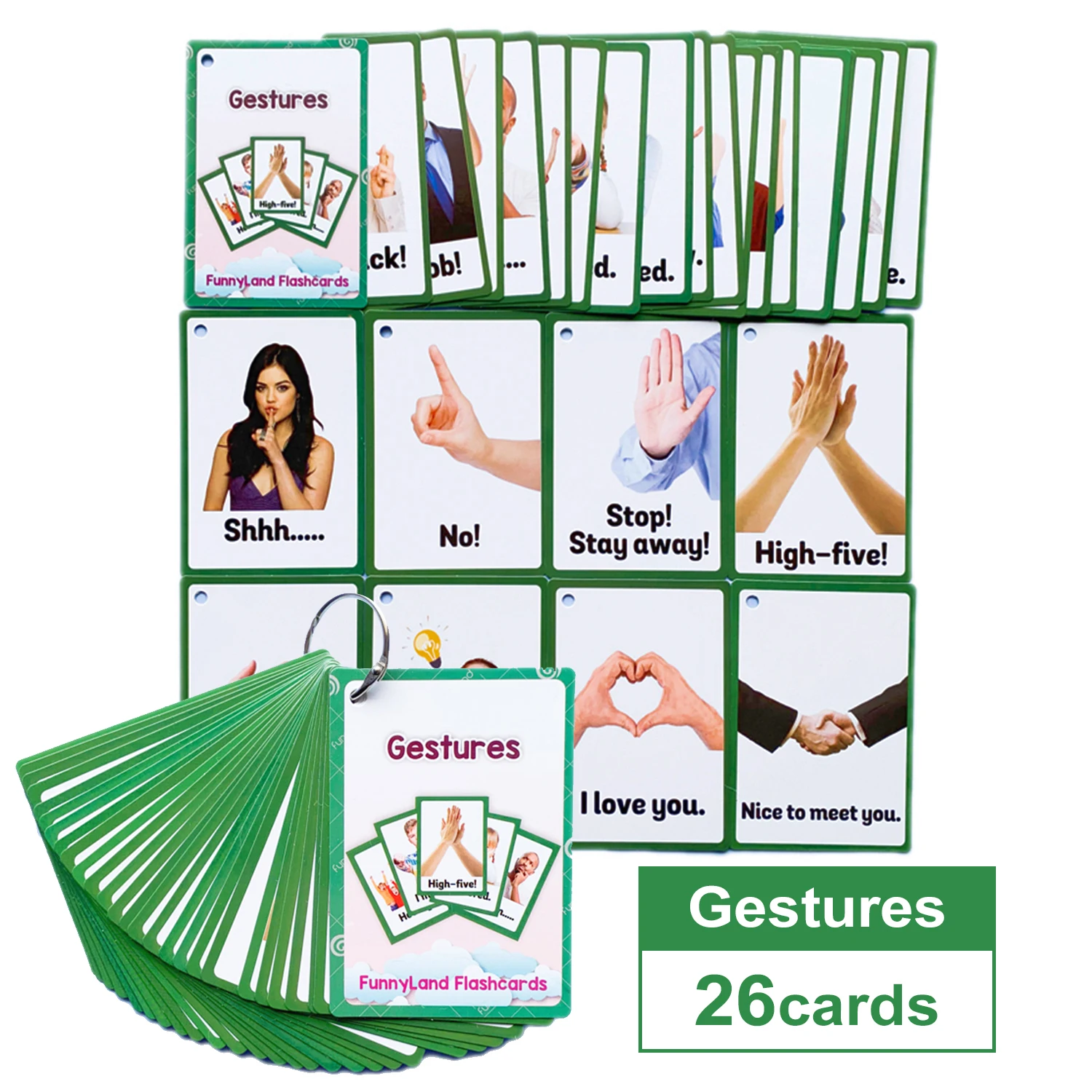 Kids Learn English Adjectives Word Card Toys Baby English Learn Card Early Education Children Learning English Word Card 12