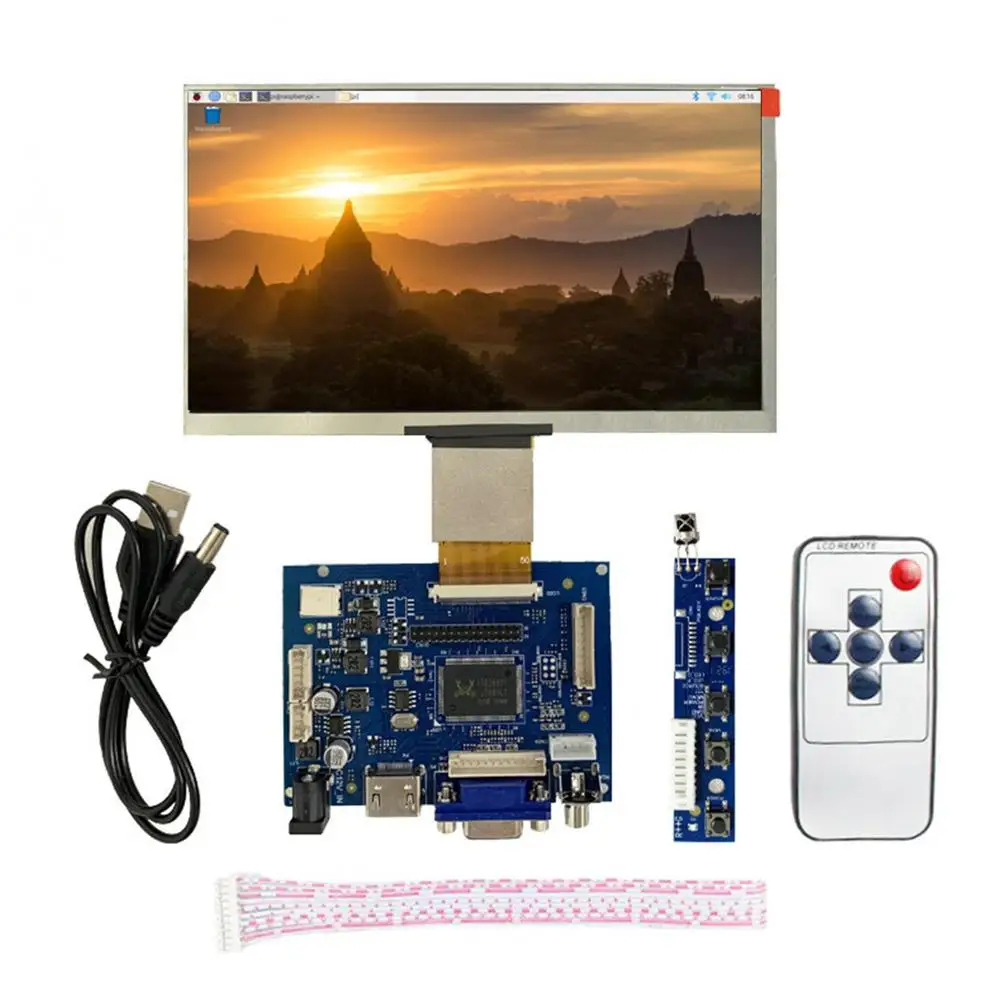 Новый 7 дюймовый 1024x600 ЖК экран монитор + плата драйвера чехол для Raspberry