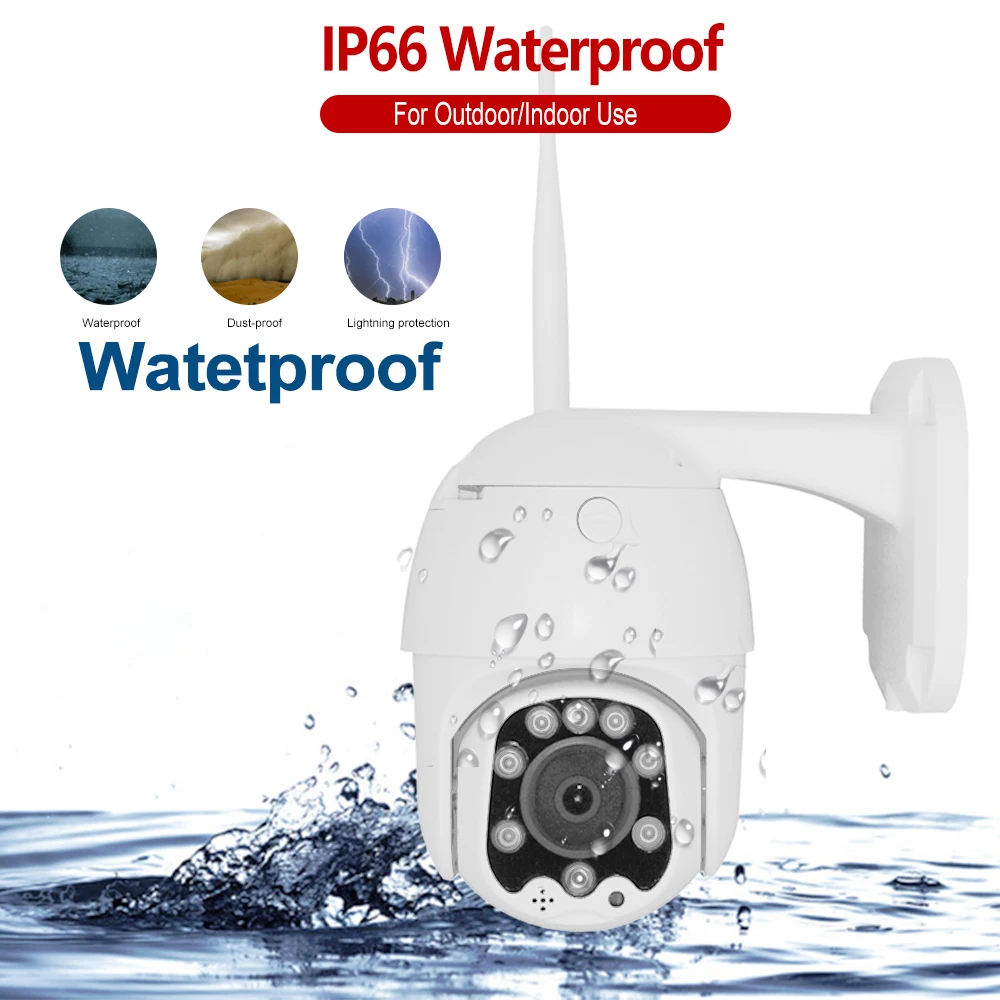 Открытый Беспроводной WI-FI 5MP PTZ Камера 5X зум супер мини IP Камера IR50m 2-полосная аудио полный Цвет ночного видения P2P мобильного телефона Ви