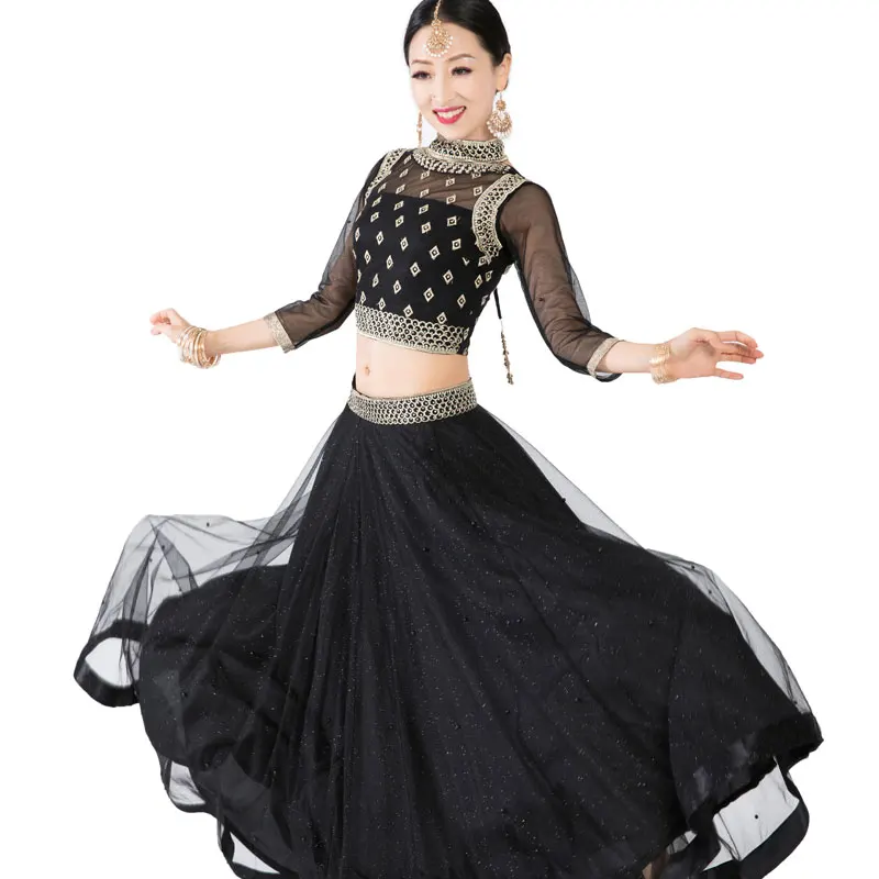 

New India Clothing Sarees For Woman Lehenga Choli Belly Dancing Dress Nepal Pakistan Hand-made Embroideried Lady Three Pieces