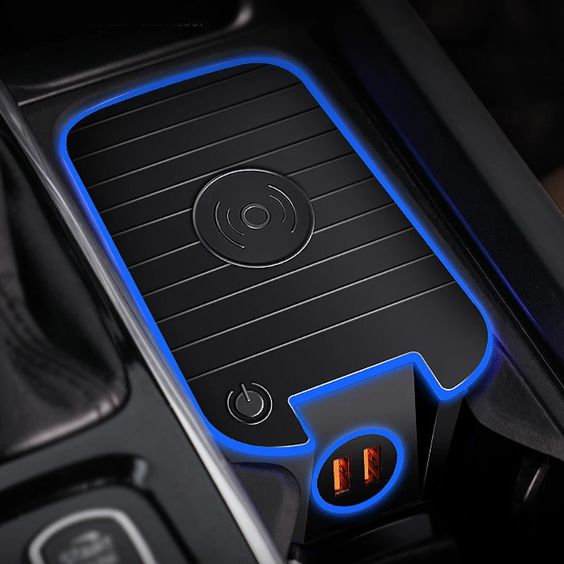 15W car wireless charger for Volvo XC90 S90 V90 XC60 V60 C60 S60 2018 2019 2020 fast phone charging holder accessories | Автомобили и