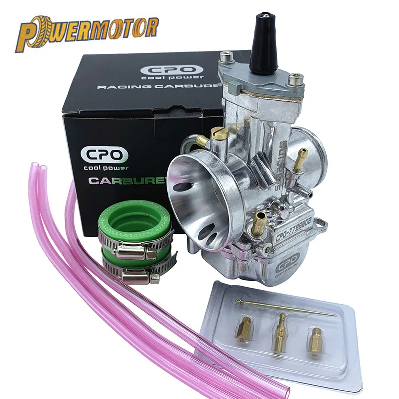 Motorcycle PWK 28 30 32 34mm Carburetor Silver Carburador Racing Parts Scooters Dirt Bike ATV With Power Jet For Mikuni Koso | Автомобили