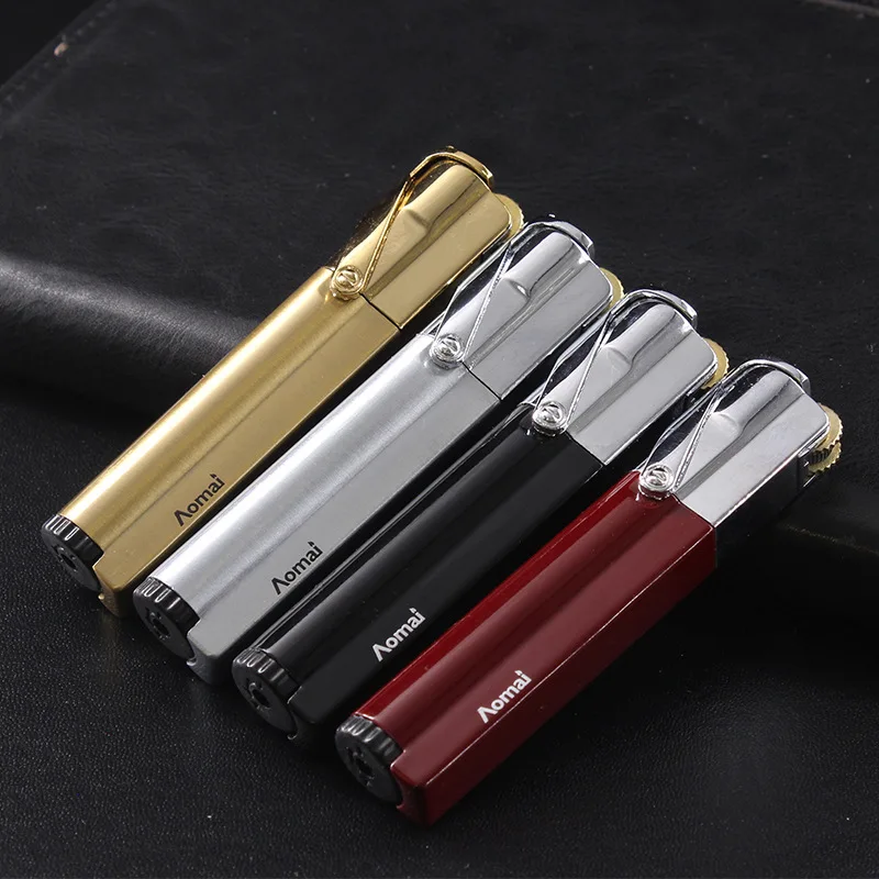 

Windproof Creative Grinding Wheel Classic Fashion Lighter Butane Inflatable Portable Lighter Cigar Pipe Cigarette Lighter