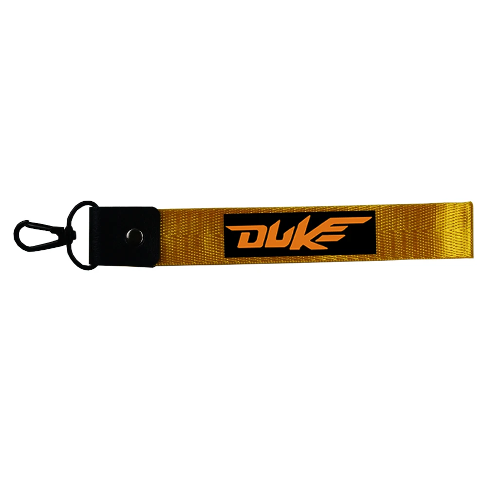 Yellow New Car Keychain Keyring Strap Key Fob Motorcycle Key Chain Phone Lanyard For KTM EXC DUKE 790 1290 Super adventure 690 390 990 - Название цвета: Yellow