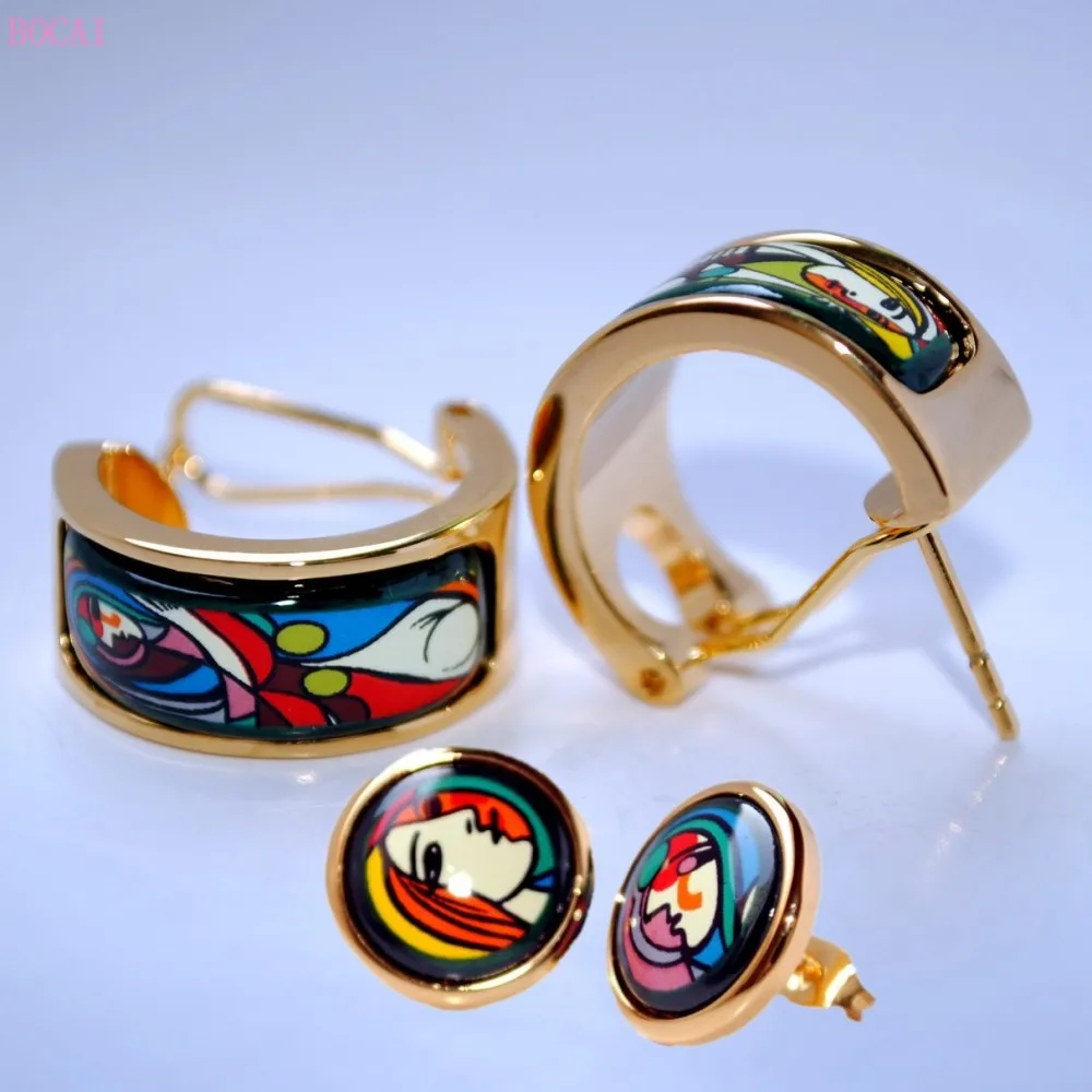 Женские эмалированные Серьги Cloisonne для женщин 2020 новые модные ювелирные