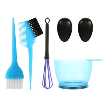

5PCS Hair Dye Coloring Brush Comb Plastic Mixing Bowl Barber Salon Tint Hairdressing Color Styling Tools Hair Dyeing Set