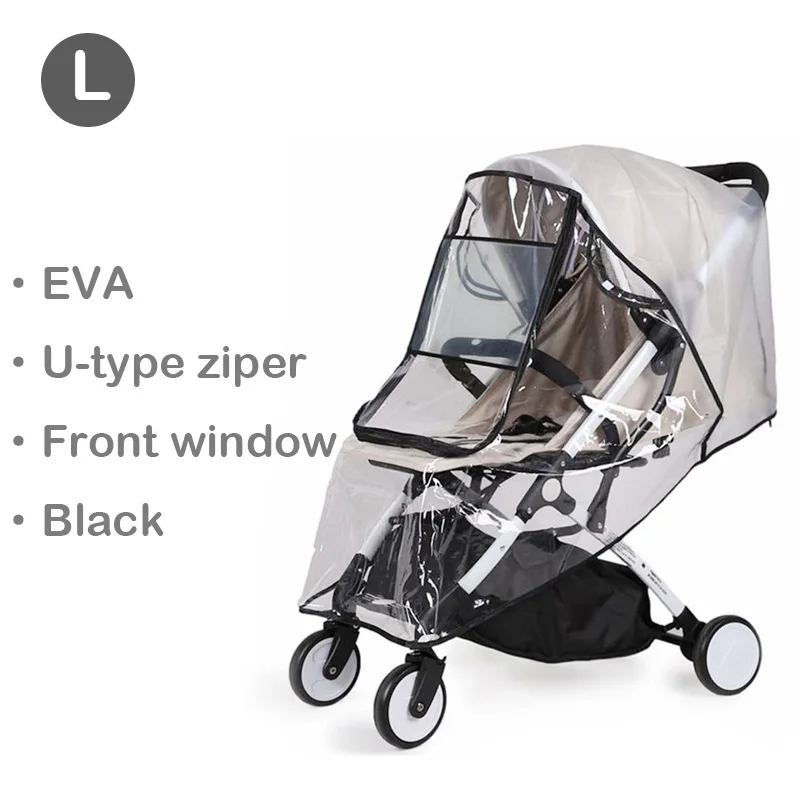 Waterproof Transparent Baby Stroller Rain Cover with Zipper Access