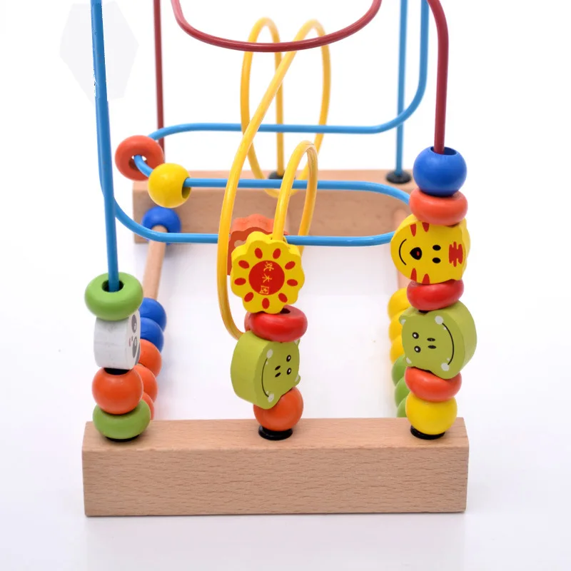 

Cartoon Animal Camera Track Maze Wood Beaded Bracelet Infant Color Early Childhood Educational Toy a Complete Range of Specifica