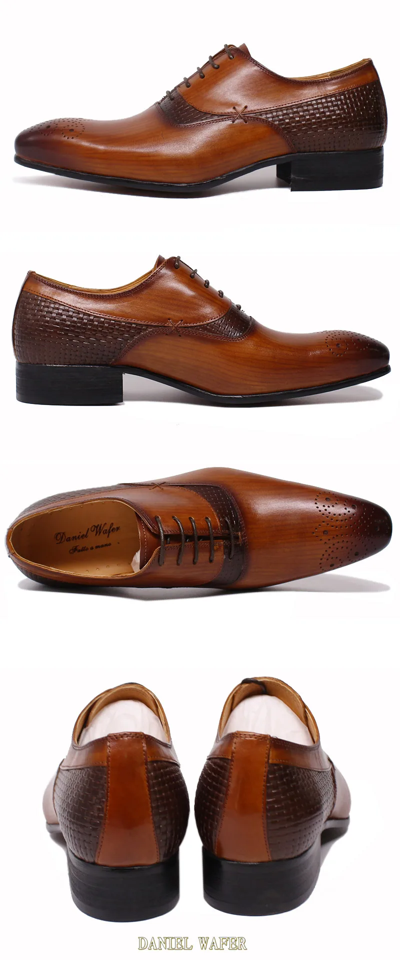 Роскошная кожаная обувь ручной работы; Мужская модная обувь с перфорацией типа «броги» на шнуровке с лоскутным принтом; Свадебная офисная обувь; официальная оксфордская обувь для мужчин