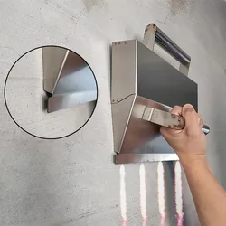 Conjunto de peças de concreto de aço inoxidável, ferramentas de reboco de parede, colher de pedreiro com capa protetora, ferramenta de construção