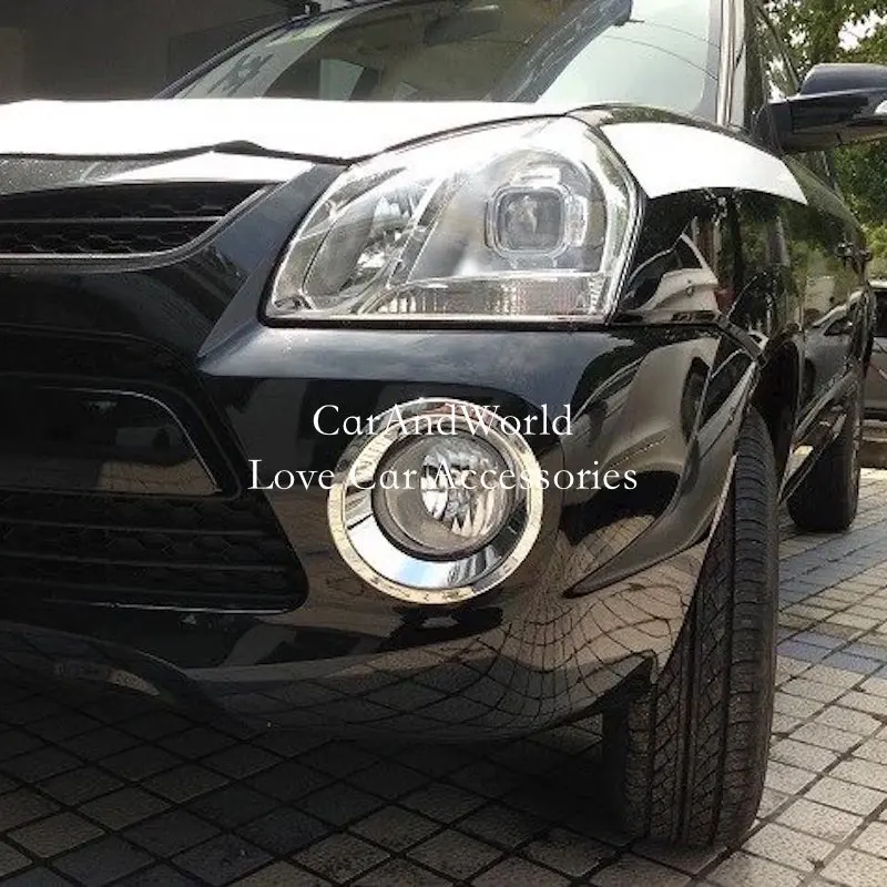 Для hyundai Tucson 2013 передний задний противотуманный светильник, задний фонарь, Формовочная рамка, хромированная отделка, аксессуары для стайлинга автомобилей