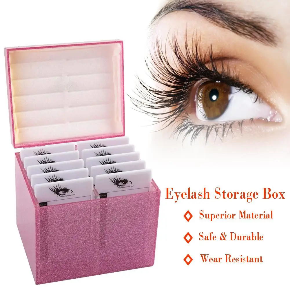 

10 Layers Eyelash Storage Box Eyelashes Holder Case Grafting Eyelash Extension Tool False Eyelash Makeup Organizer