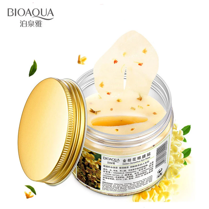 

BIOAQUA Gold Osmanthus Eye Patches Mask Collagen Gel Protein Sleep Patche Remover Dark Circles Eye Bag Eye care 40/80Pc/ Bottle