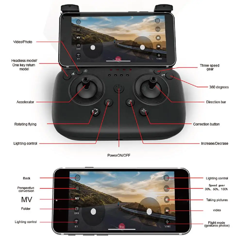 Радиоуправляемый Дрон игрушки HD воздушный Профессиональный Дрон WiFi FPV Квадрокоптер Дрон складной Радиоуправляемый квадрокоптер игрушки