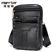 Men's Real-Leather Bag Retro Fashion Casual Belt Small Saddle Bag Multi-Functional Leather One-Shoulder Crossbody Bag Men's