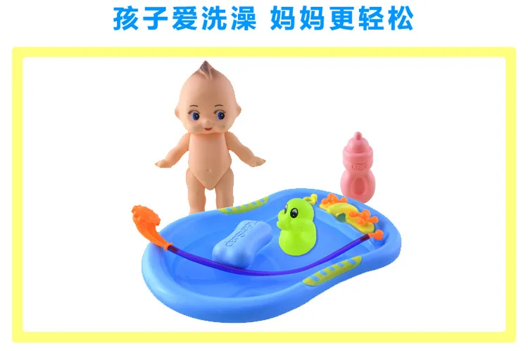 С ванной, ванна, кукла, игрушка, милая кукла, играть с водой, играть в дом, игрушки