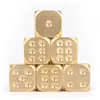 Brass dice Pure copper metal solid dice Hand polished Bar supplies Creative Mahjong sieve ► Photo 1/5