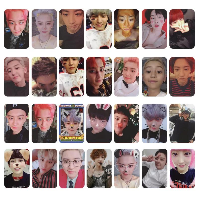 10pcs Kpop EXO CHANYEOL Obsession Love Shot Photo Card Self Made Autograph Photocard Cards afbeelding