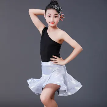 

Latin Dance Skirt Woman Practice Dress Performance Latin Dance Skirt Black One Shoulder Woman Rumba Cha Cha Latin Dance Dress