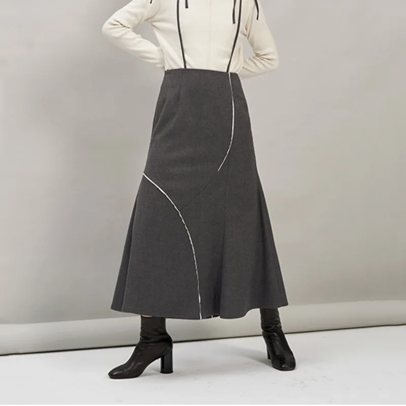 Hoge Taille Grijs Split Joint Bandage Temperament Trompet Halve Lichaam Rok Vrouwen Mode Tij Nieuwe Lente Herfst 2020 1N373 Hoge Taille Grijs Split Joint Bandage Temperament Trompet Halve Lichaam Rok Vrouwen Mode Tij Nieuwe Lente Herfst 2020 1N373