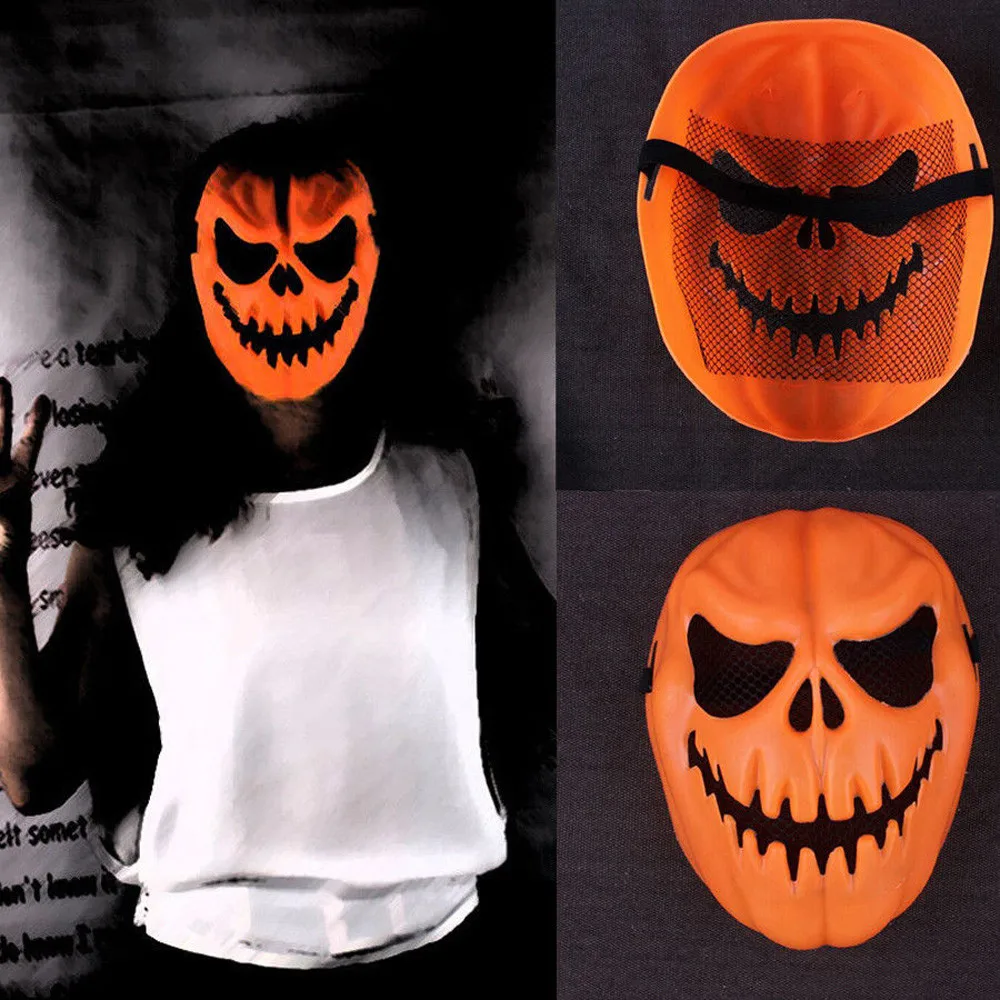 

Wholesale #P501 2019 NEW Funny Pumpkin Latex Mask Halloween Cosplay Face Mask Tool Prop Costume Terror props Party Accessories