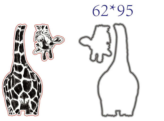 Transparent Silicone Rubber Stamp and Die Sheet Cling Clear Giraffe DIY Scrapbooking Cute Pattern Photo Album