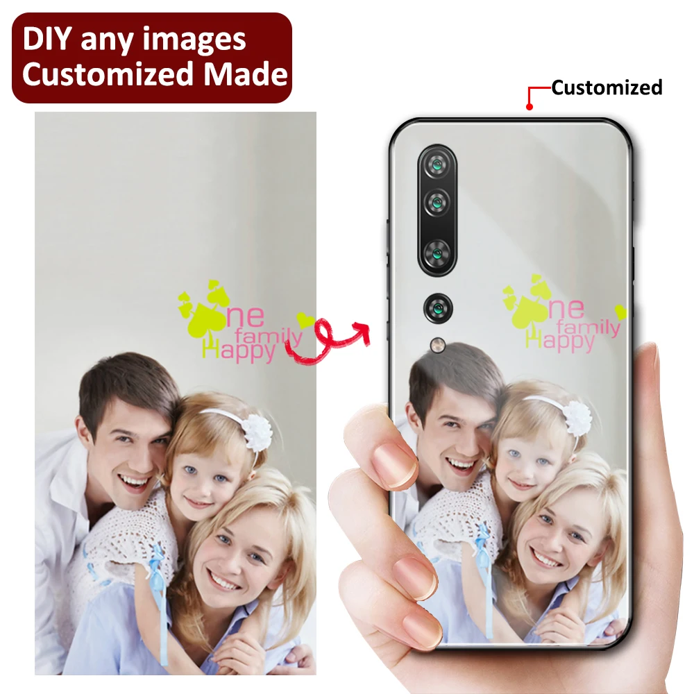 Индивидуальные фото стеклянный чехол для xiaomi mi 5 5s 6 8 9 lite 8se 9se 10 pro diy подарок на