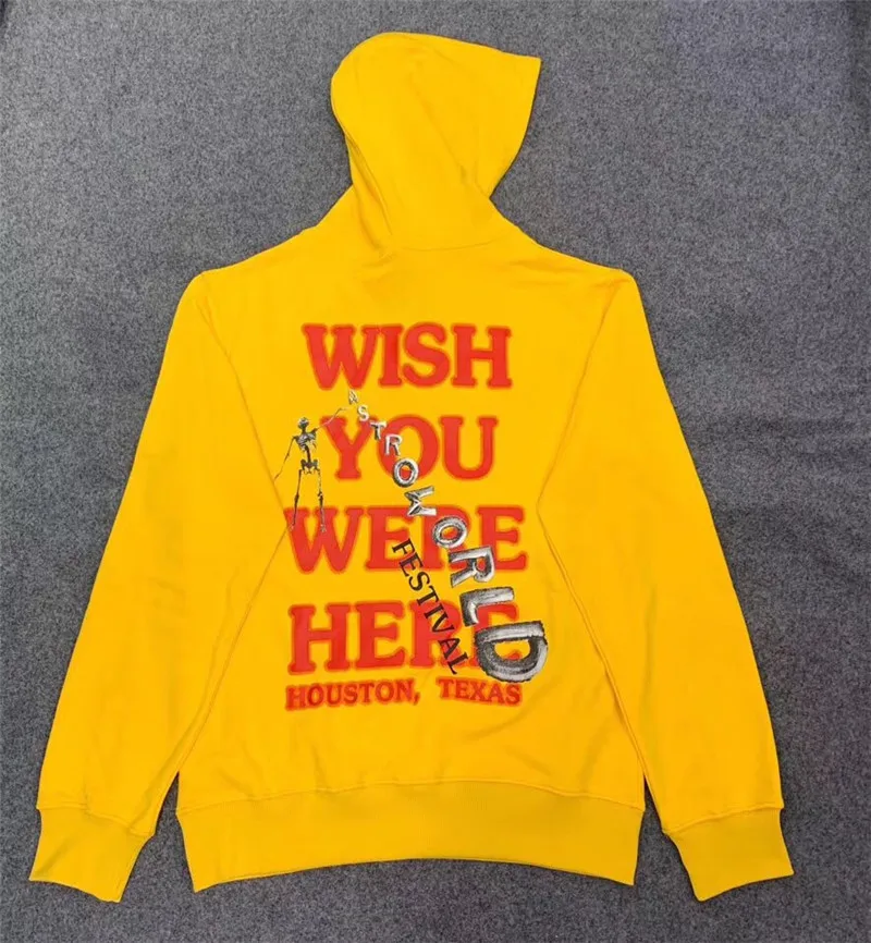 astroworld merch yellow hoodie