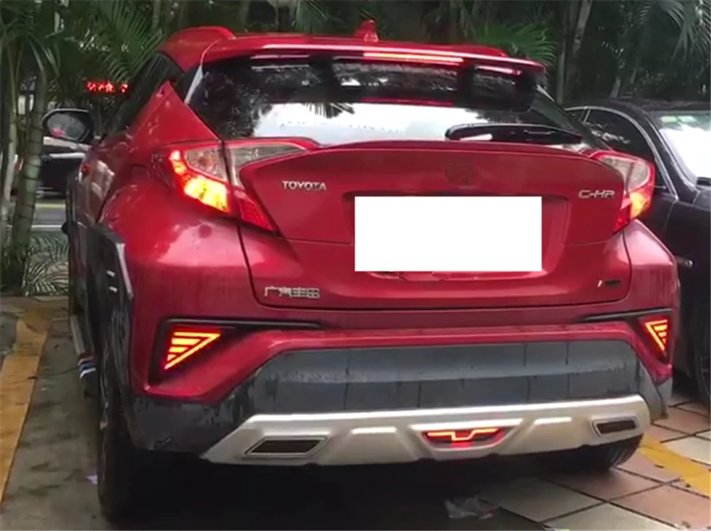 Для Toyota C-HR CHR Многофункциональный Автомобильный светодиодный задний противотуманный фонарь бампер автомобильная лампа отражатель тормозного света