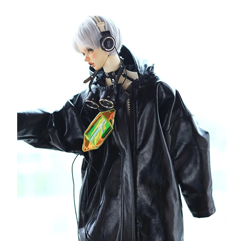 1 шт. Новинка BJD кукольная одежда для 1/3 1/4 uncle SD Черное длинное кожаное пальто Свободное удобное пальто куртка Модные аксессуары