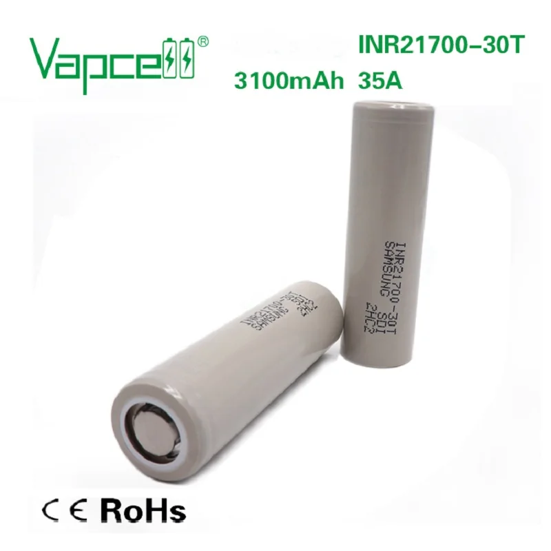 1 доллар купон Vapcell 30T 21700 3100mah 35A 3,7 V литий-ионные аккумуляторы