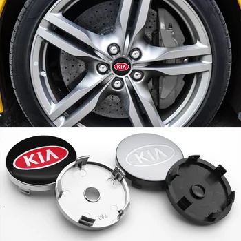 

4PCS 56mm and 60mm ABS Plastic Hubcap Cover logo Car Wheel Center Rim Hub Caps and stickers for KIA- Picanto Soul Forte Ceed