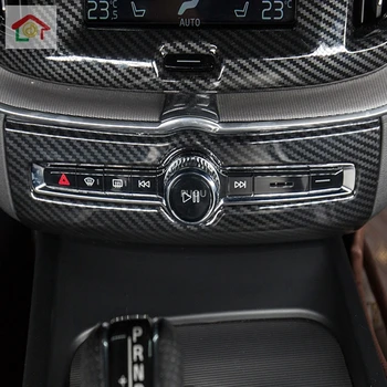 

For Volvo XC60 2018 2019 ABS Carbon fibre/Matte Car air conditioner Switch frame panel decoration Cover Trim car accessories