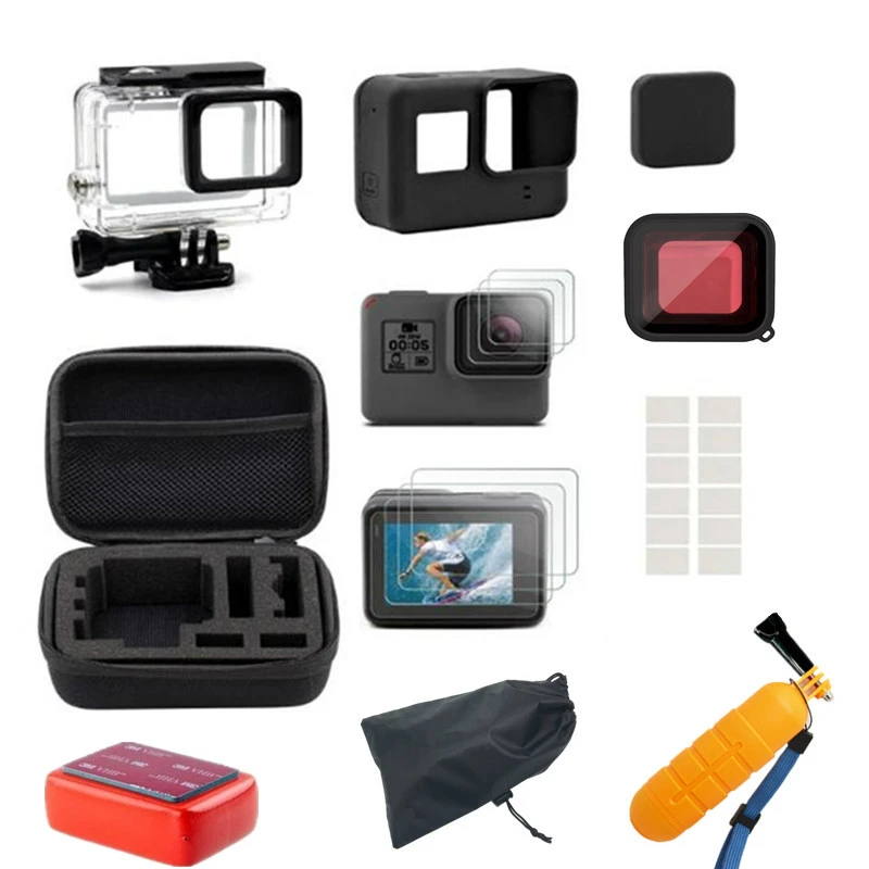 Набор аксессуаров GloryStar для Gopro монопод штатив Go pro Hero 6 5 черный водонепроницаемый