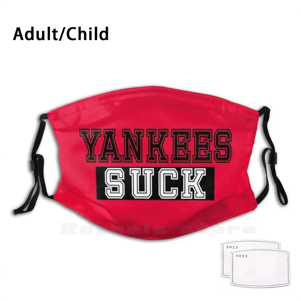 Маска Yankees с забавным принтом многоразовая маска для лица фильтром Yankee