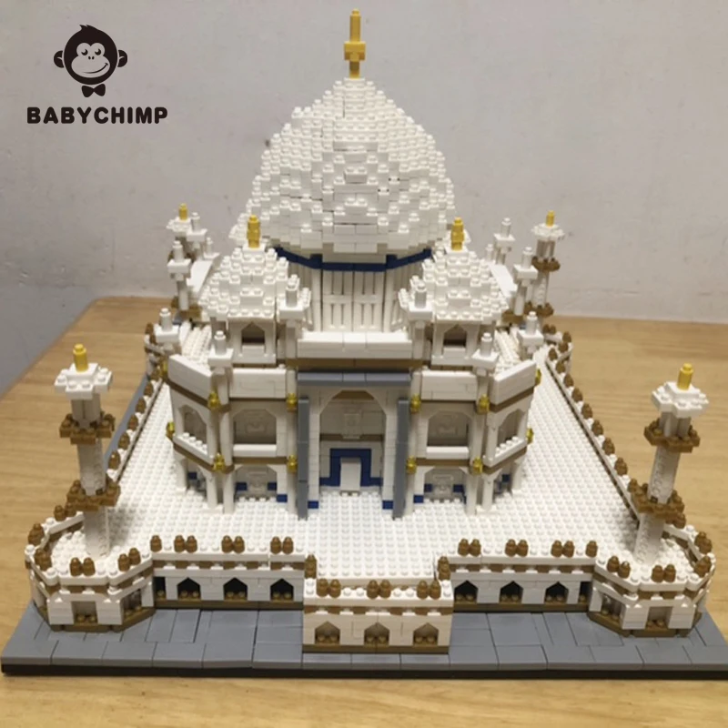 

9914 Brick World Famous Architecture India Taj Mahal Palace 3D Model Diamond Mini DIY Building Nano Blocks Toy for Children