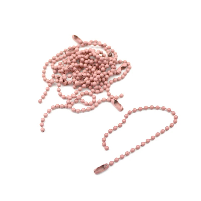 Dark pink Chains 20-80 шт Круглые ожерелья из бусинок ремесло одежды/Куклы/сумки/этикетки бирки цепи пряжки цветные кольца соединитель DIY ювелирных изделий - Цвет: Dark pink Chains