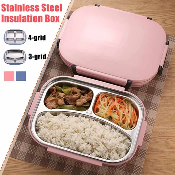 

Portable 304 Stainless Steel Lunch Box 2020 New Hot Japanese Style Compartment Bento Box Kitchen Leakproof Food Container