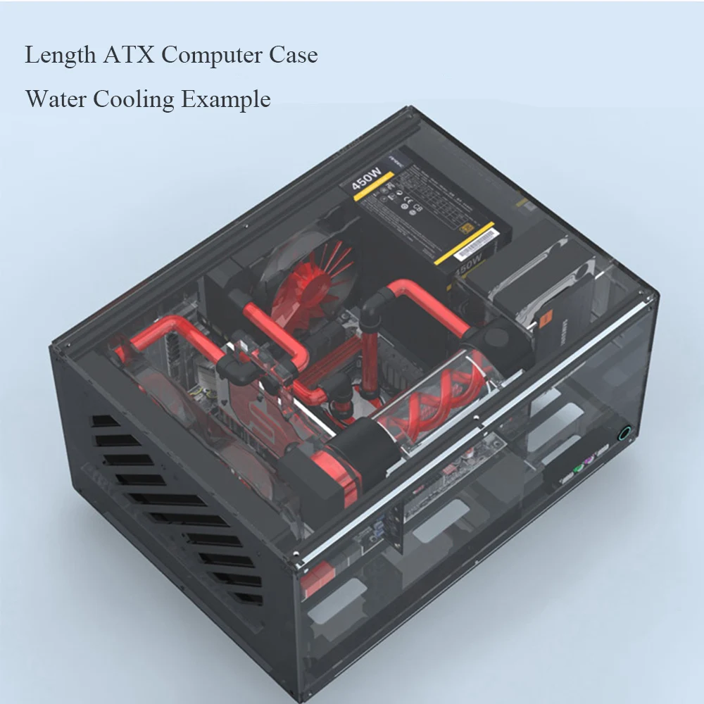 Длина ATX Настольный чехол с поддержкой материнской платы MATX ITX Max 12x10 5 дюймов