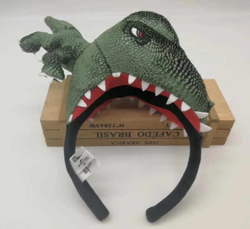 

official Jurassic WorlD1 T-Rex dinosaur Plush Headband Cosplay Kids Costume Gift Hallowmas