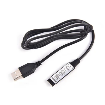 

1Pcs DC 5V F Wireless Controller USB LED RGB Controller Mini 3Key Remote Controller Dimmer For 5V RGB LED Strip Light