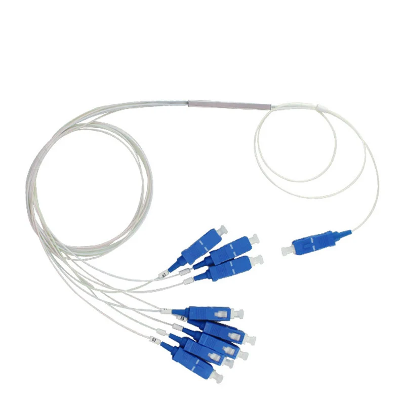 PLC микро оптический сплиттер SC/UPC 0.9 SM стальной трубный делитель 1fen