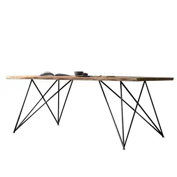 

Custom Nordic Iron Desk Loft Simple Table Writing Desk Solid Wood Computer Desk Desk Computer Desktop Table Home