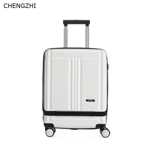 white CHENGZHI 20 дюймов бизнес чемодан на колёсиках Spinner пароль кабина для ноутбука тележка чемодан колеса для мужчин и женщин Carry Ons чемодан - Цвет: white