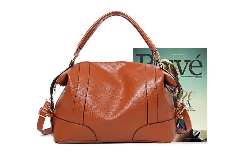 Vintage Women Handbags Luxury Designer 2019 Brand Purse Large Leather Boston Crossbody Bag for Ladies Office Hand Bag Black Blue (8)