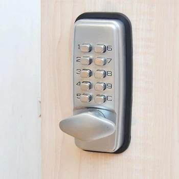 

Zinc Alloy Keyless Door Lock Mechanical Combination Lock Waterproof Safety Door Lock Code Lock For Home Handle Door Hardware